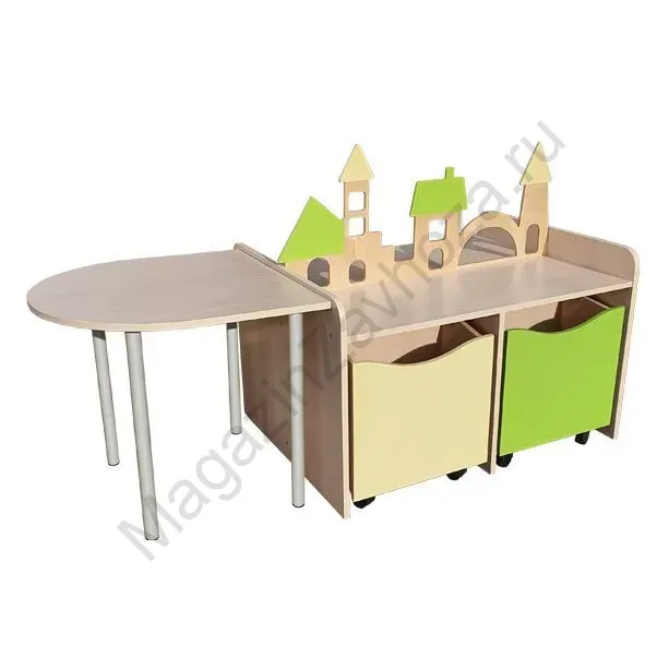 Игровая мебель полка модель 8 с приставным столом (ЛДСП , фанера)