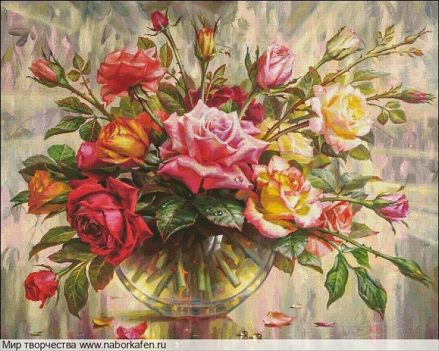 Набор для вышивания "Нежные розы"