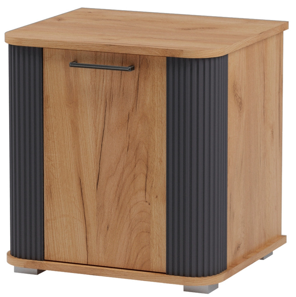 Тумба прикроватная Ольга 2 (Дуб золотистый-антрацит)