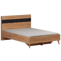 Кровать двуспальная 160х200 Ольга 4 (Дуб золотистый и Креатель)