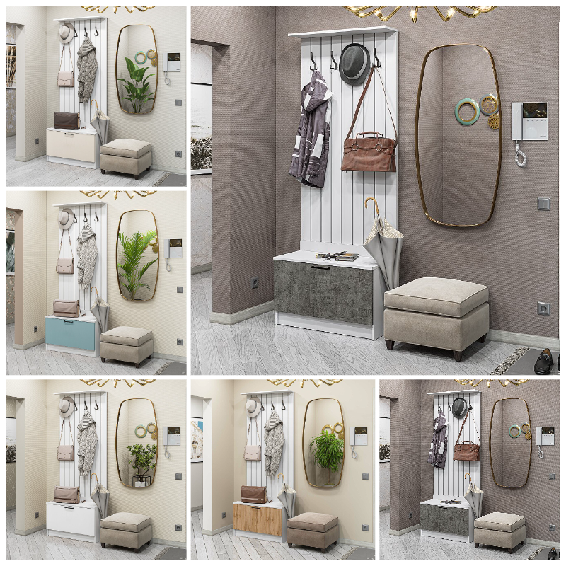 Прихожая СТИЛЬ-01 /Temple Stone 2S/ Белый