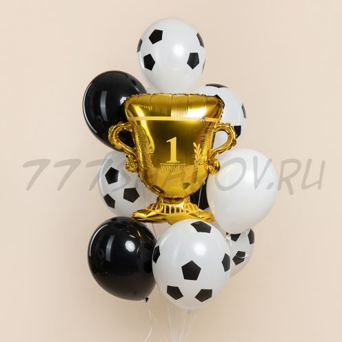 БУКЕТ ШАРОВ "ЧЕМПИОН"  С ГЕЛИЕМ.