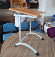 Парта 1 местная с экраном на круглой трубе