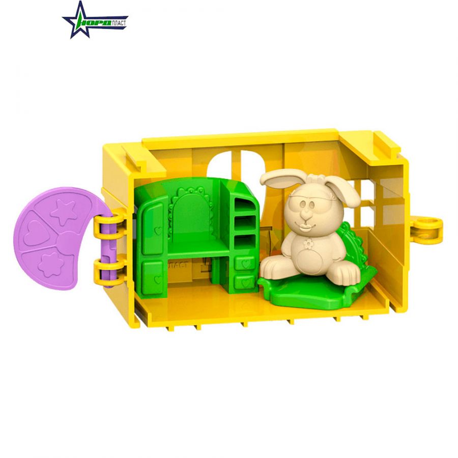 Игровой набор "Зайкин Домик. Гардеробная" (бирюз.)