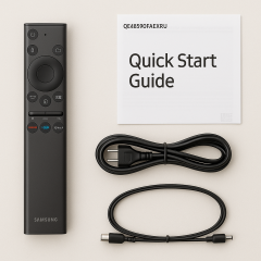 Комплект поставки телевизора Samsung QE48S90FAEXRU пульт One Remote