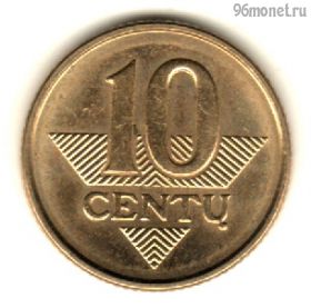 Литва 10 центов 2008