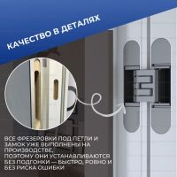 Фрезеровка скрытой двери с кромкой с 4 сторон 2000/2100 золото