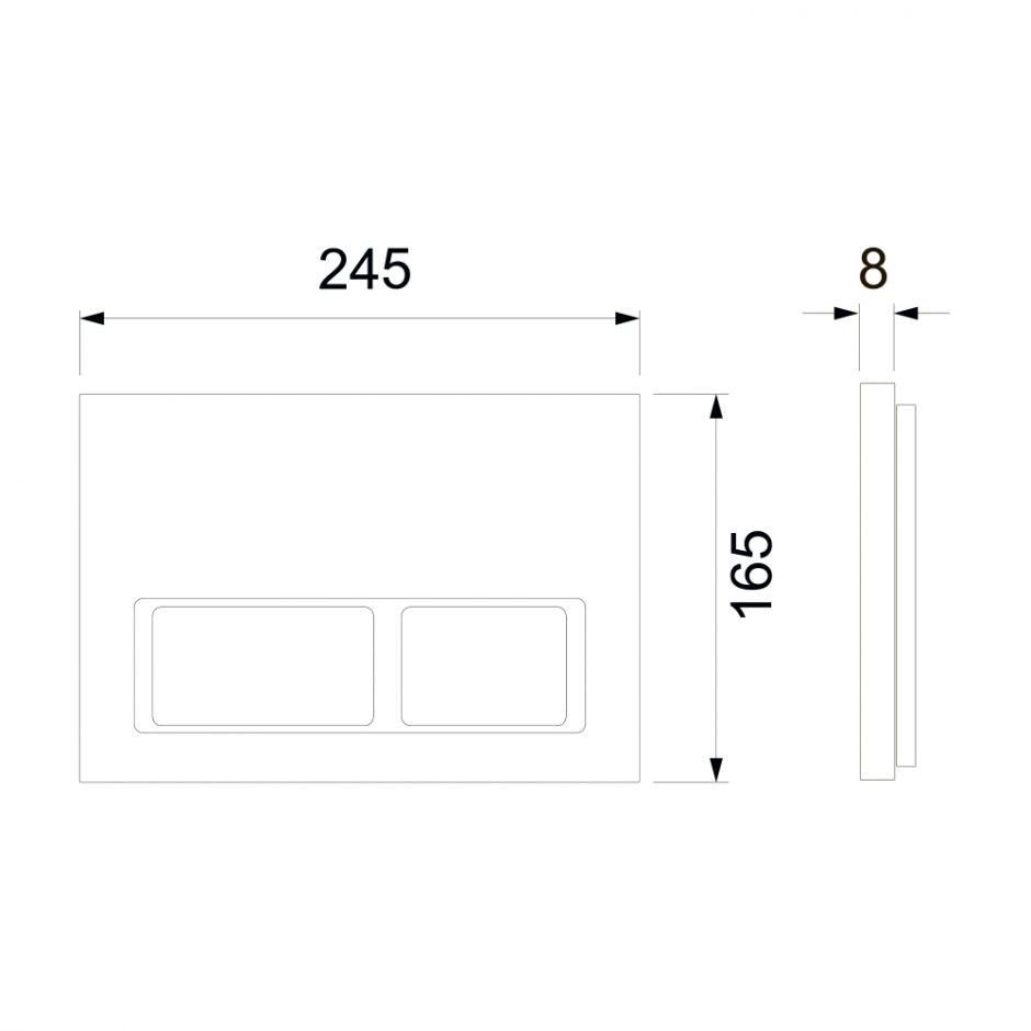 Панель смыва TECEspringпрямоугольными кнопками 99402 ФОТО