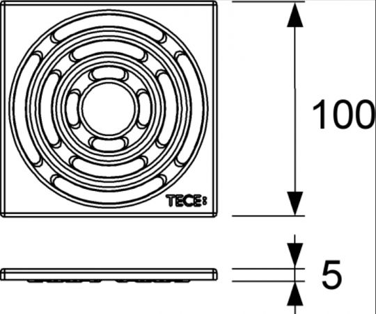 Трап для душа TeceDrainpoint 110 KDP-S110решеткой Хром схема 12