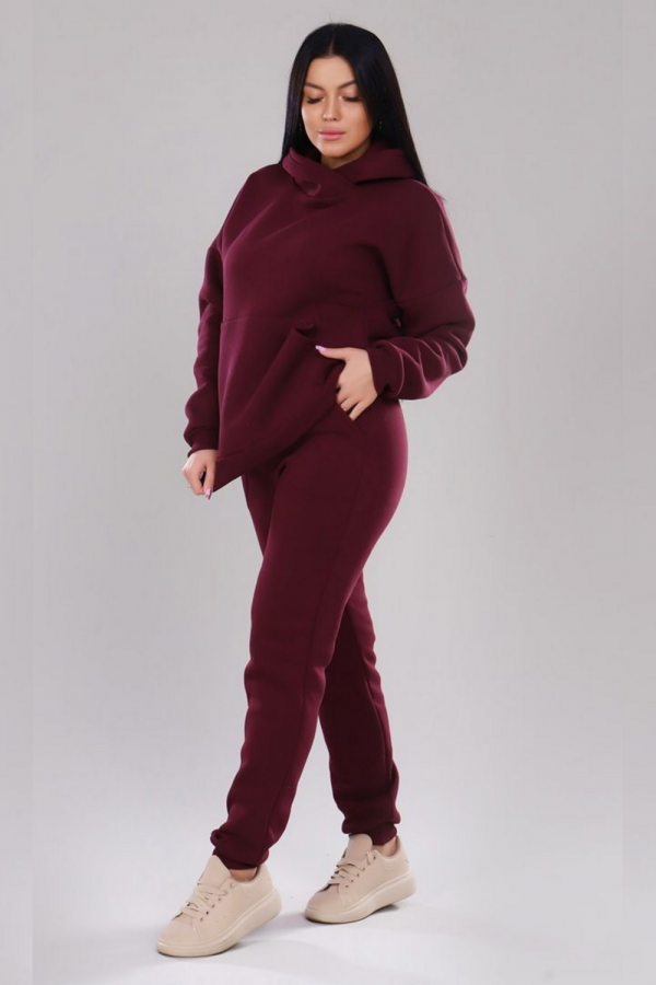 399 Костюм с начесом [сливовый]