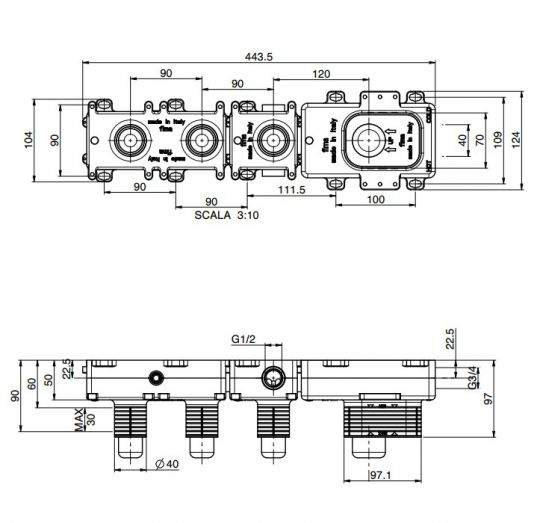 Fima Carlo Frattini для ванны/душа F2462/1M схема 2