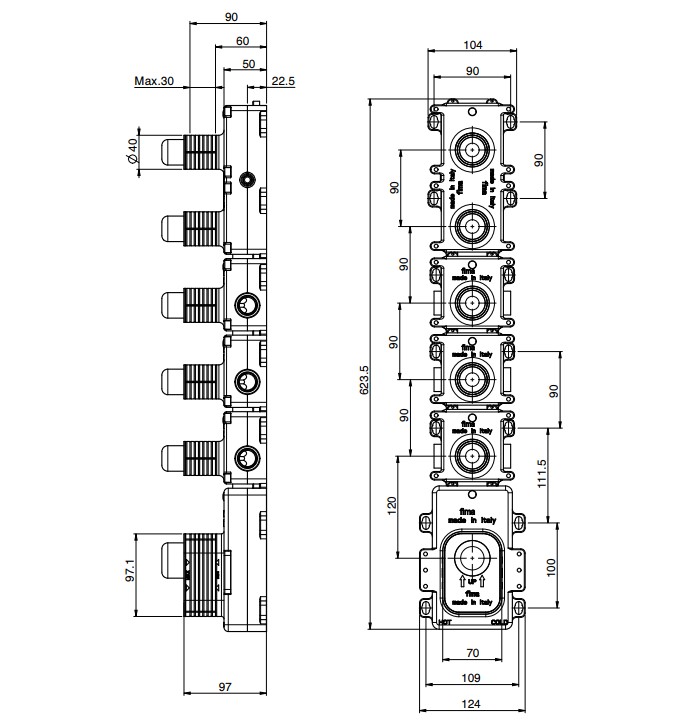 Изображение Fima Carlo Frattini для ванны/душа F2464/1M