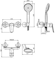 Fima carlo frattini Spot смеситель для душа F3005 схема 2