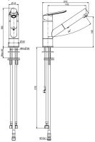 Fima carlo frattini Kitchen смеситель для кухни F3008 схема 2 Fima carlo frattini Kitchen смеситель для кухни F3008 схема 2