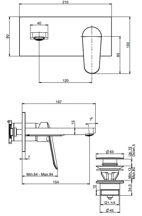 Изображение Fima carlo frattini Spot смеситель для раковины F3021X5