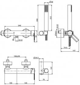 Изображение Смеситель для душа Fima carlo frattini Mast F3135