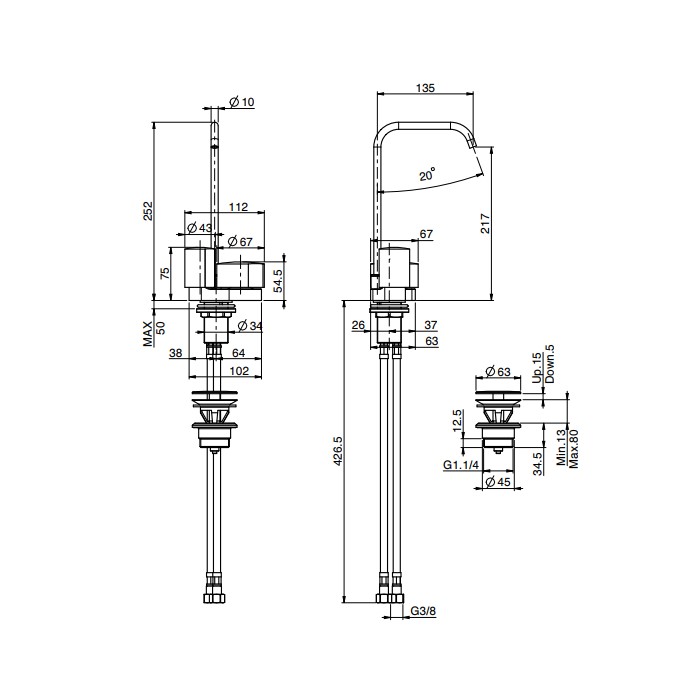 Изображение Fima carlo frattini So смеситель для раковины F3171A