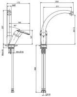Fima carlo frattini Kitchen смеситель для кухни F3207/2 схема 2