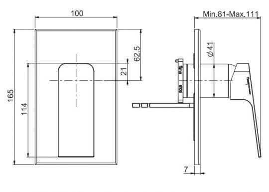 Смеситель для душа Fima carlo frattini Fit F3389X1 схема 2