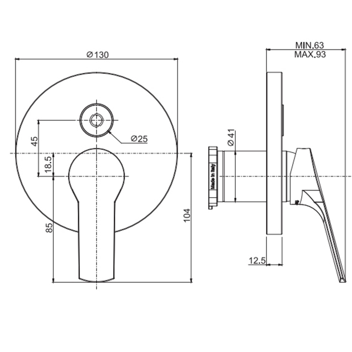 Fima carlo frattini Serie 4 смеситель для ванны/душа F3769E2 ФОТО