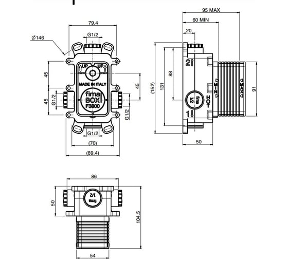 Внутренняя часть для смесителя Fima - Carlo Frattini F3800 ФОТО