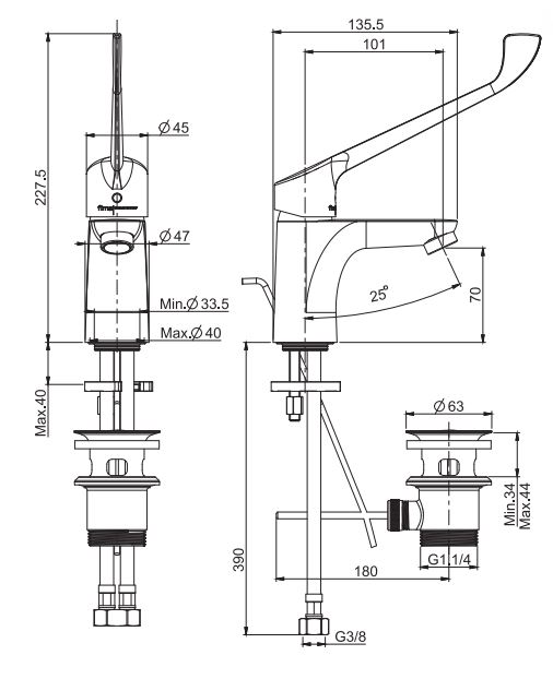 Смеситель на раковину хирургический Fima carlo frattini Collettivita F3831/LC хром цена от 10 103 ₽ Фото Смеситель на раковину хирургический Fima carlo frattini Collettivita F3831/LC хром