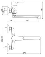 Fima carlo frattini Kitchen смеситель для кухни F3836 схема 1 Fima carlo frattini Kitchen смеситель для кухни F3836 схема 1