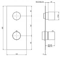 Fima carlo frattini Fimatherm смеситель для ванны/душа F3869X1 схема 2