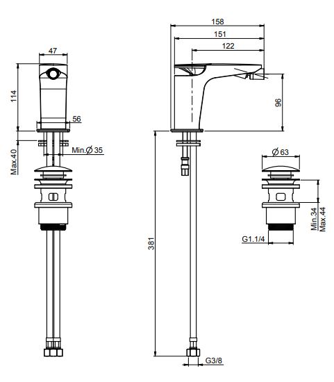 Fima carlo frattini Eclipse смеситель для биде F3902