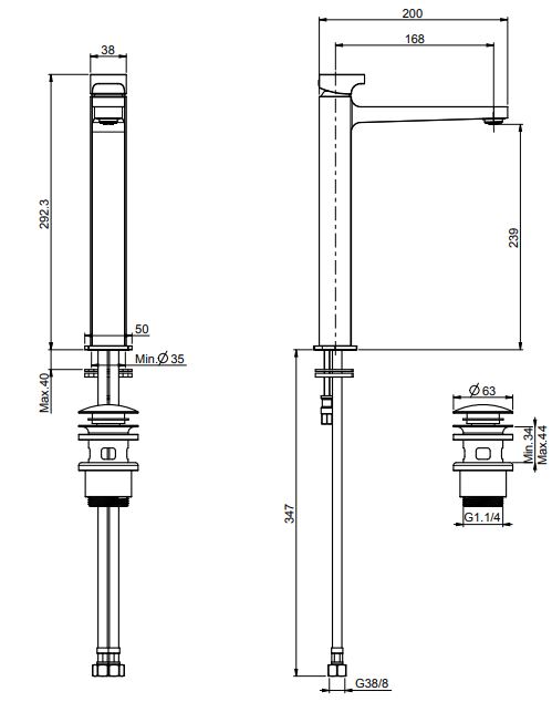 Fima carlo frattini Next смеситель для раковины F3931/HN