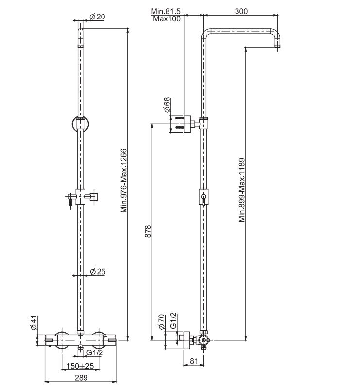 Изображение Душевая стойка Fima - carlo frattini Wellness F4085S