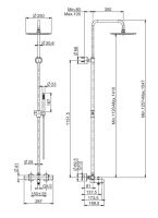 Душевая стойка с тропическим душем Fima - carlo frattini Wellness F4284/R253 схема 2 Душевая стойка с тропическим душем Fima - carlo frattini Wellness F4284/R253 схема 2