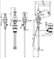 Fima carlo frattini Elizabeth/Epoque смеситель для биде F5052 схема 2 Fima carlo frattini Elizabeth/Epoque смеситель для биде F5052 схема 2