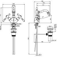 Fima carlo frattini Elizabeth/Epoque смеситель для биде F5062 схема 2