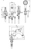 Смеситель для ванны и душа Fima carlo frattini Elizabeth/Epoque F5064 схема 2