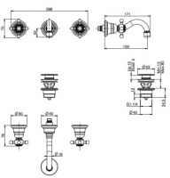 Fima carlo frattini Elizabeth/Epoque смеситель для раковины F5081/5 схема 2