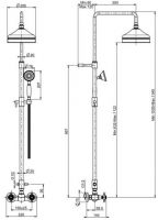 Fima - carlo frattini Elizabeth/Epoque стойка душевая с тропическим душем F5085/2 схема 2