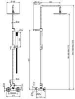 Fima - carlo frattini Maxima стойка душевая с тропическим душем F5305/2 схема 2