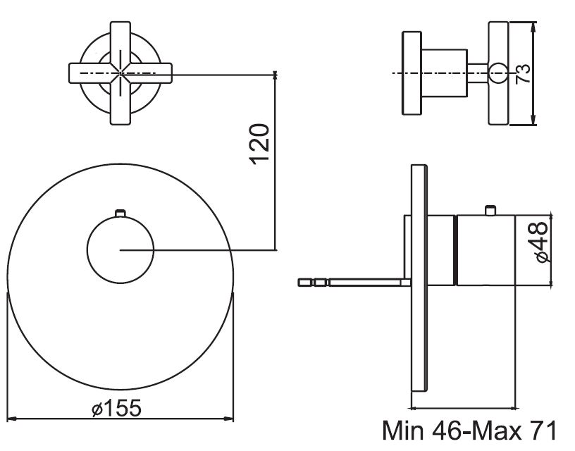 Изображение Fima carlo frattini Fimatherm смеситель для ванны/душа F5333X1