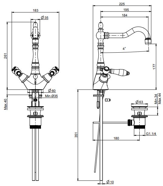 Изображение Fima carlo frattini Herend смеситель для раковины F5411
