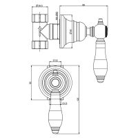 Fima - carlo frattini Запорный вентиль 1/2 F5413/1 схема 2 Fima - carlo frattini Запорный вентиль 1/2 F5413/1 схема 2