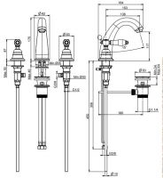 Fima carlo frattini Herend смеситель для раковины F5421 схема 1 Fima carlo frattini Herend смеситель для раковины F5421 схема 1