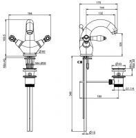 Fima carlo frattini Herend смеситель для раковины F5431 схема 2