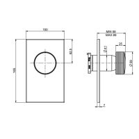 Fima carlo frattini Texture collection смеситель для ванны/душа F5609E1 схема 4
