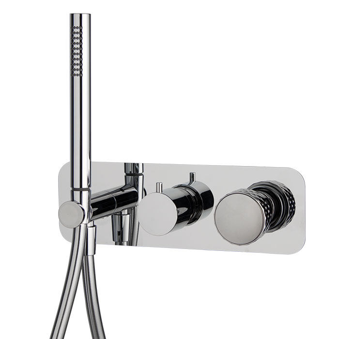 Изображение Смеситель в разных отделках Fima carlo frattini Texture collection F5619WX2 для душа