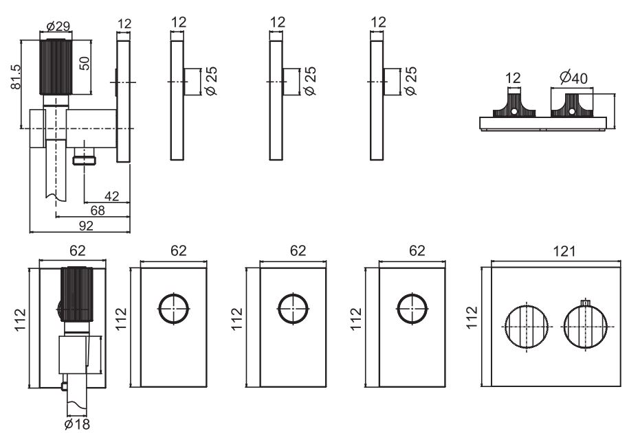 Изображение Смеситель с термостатом для ванны и душа Fima carlo frattini Switch F5948