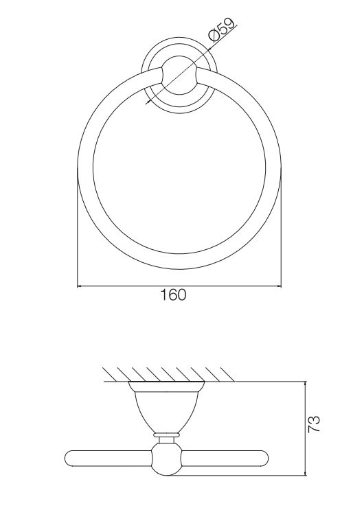 Изображение Fima - carlo frattini Style кольцо для полотенец F6042/1