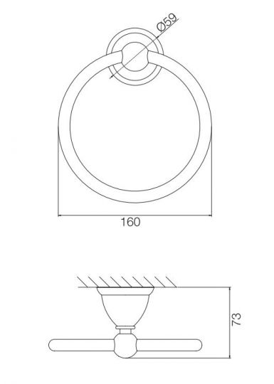 Fima - carlo frattini Style кольцо для полотенец F6042/1 схема 2