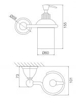 Fima - carlo frattini Style диспенсер для жидкого мыла F6043/3 схема 2