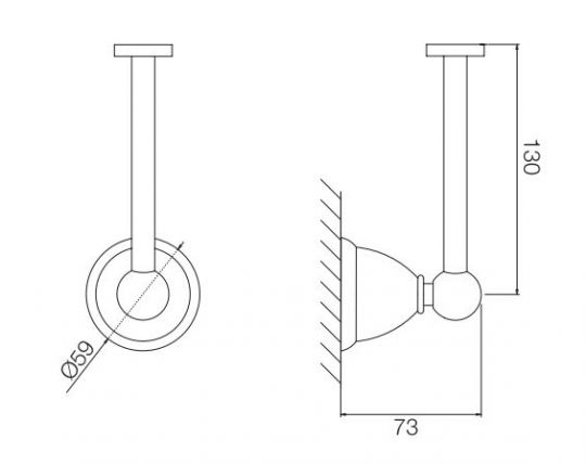 Fima - carlo frattini Style держатель для туалетной бумаги F6045/1 схема 2